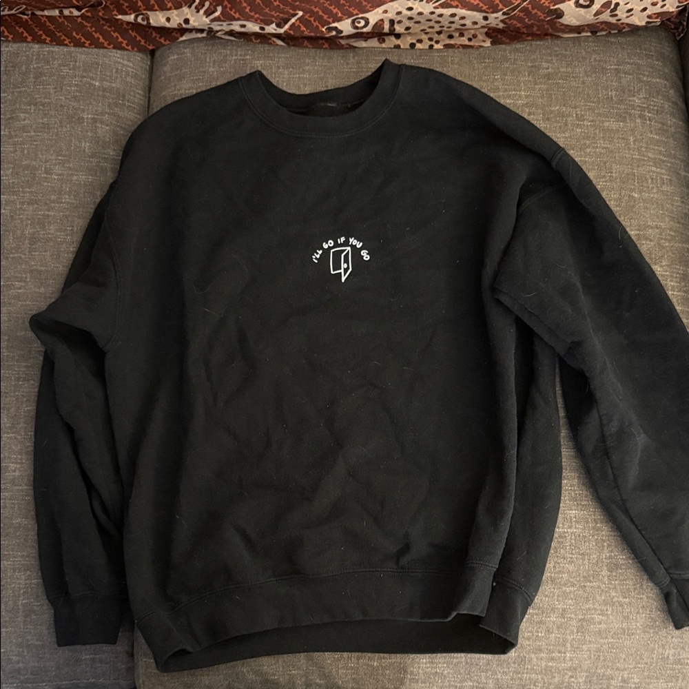 Lonely ghost Black Graphic Men's Sweater